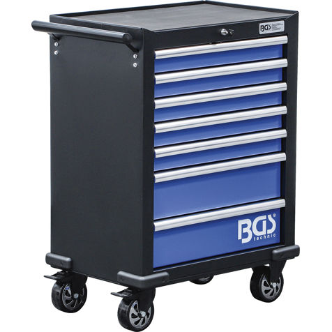 Carrinho para oficina - 4204 - BGS technic KG - em aço / com gavetas / com fecho / trava