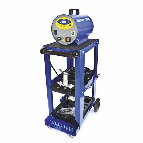 Sistema de reparação de carrocerias de veículos com carrinho - Alu Slimliner B - BETAG Innovation - com pistola de cola / com soldadora