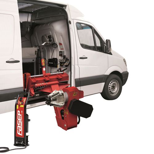 Desmontadora de pneus para caminhão - RGU.2671.Mobile - FASEP 2000 SRL - automática / horizontal / eletro-hidráulica