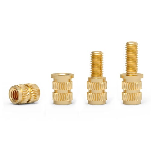 Inserto serrilhado - HL series - Shenzhen In-saiL Precision Parts Co.,Ltd - com rosca / de encaixe / em latão