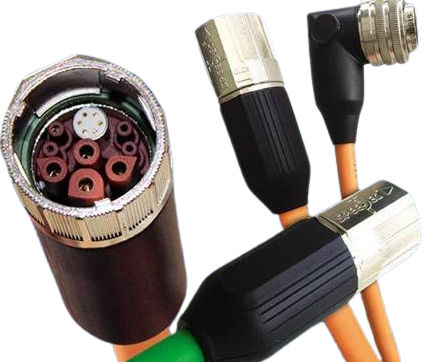 Cabo montado de sinal - IC AUTOMATION - circular / para ambientes agressivos / para servomotor