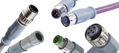 Conector de alimentação elétrica - IC AUTOMATION - circular / de parafusar / com bloqueio