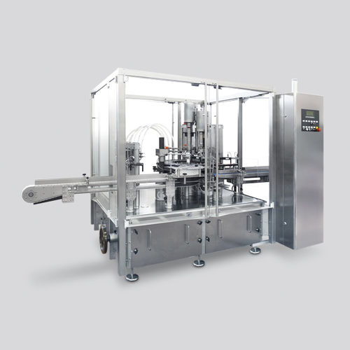 Envasadora/tampadora automática - LA - CAM - para produtos farmacêuticos / de cremes cosméticos / monobloco