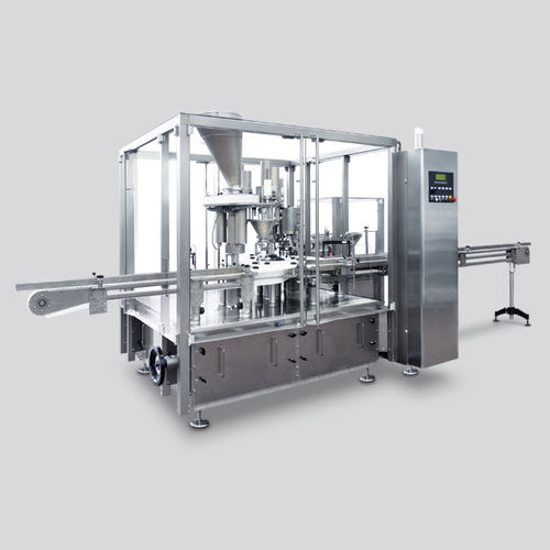 Envasadora/tampadora intermitente - DA - CAM - automática / para produtos farmacêuticos / de frascos