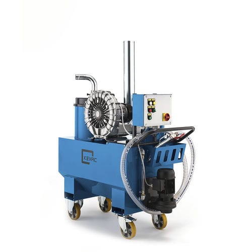 Aspirador industrial - KOIL230 - KEVAC  SRL - de óleo e cavacos / trifásico / com rodas