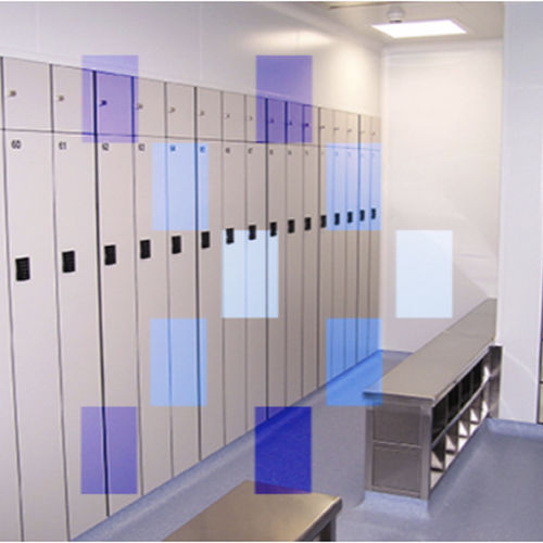 Vestiário para sala limpa - ALBIAN GROUP - em resina fenólica / antibacteriano / resistente ao fogo