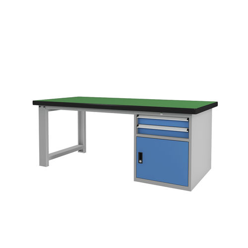 Bancada de trabalho em aço - FZ-1057 - ChengDu SanJi Technology Co.,LTD - com 2 gavetas / de porta