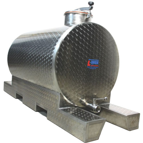 Tanque para leite - L - INOX d.o.o. - suco de fruta / em aço inoxidável / cilíndrico