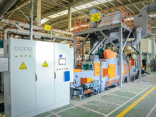 Máquina de shot peening com transportador de rolos - MTR-1085P37-2 - MAYFLAY Machinery (Huizhou) Co., Ltd. - de turbina / para metais / de chapas