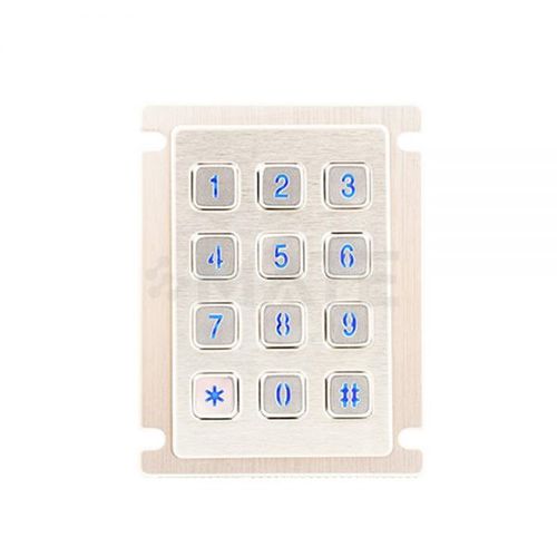 Teclado numérico 12 teclas - MKA-34-NL-MX - MATE TECHNOLOGY SHENZHEN LIMITED - embutido / em aço inoxidável / IP67