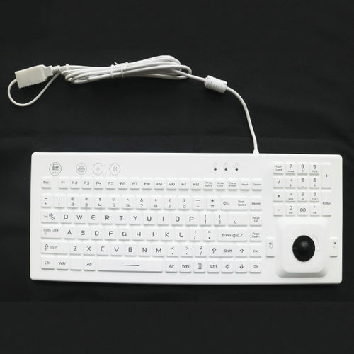 Teclado para uso médico - MKB-106-BML - MATE TECHNOLOGY SHENZHEN LIMITED - de mesa / com teclas mecânicas / mouse integrado com 2 teclas