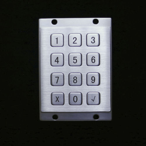 Teclado numérico 12 teclas - MKA-34N-MX - MATE TECHNOLOGY SHENZHEN LIMITED - embutido / em aço inoxidável / IP65