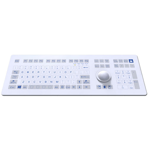 Teclado de membrana - MKC-109-BN - MATE TECHNOLOGY SHENZHEN LIMITED - com trackball / para aplicações industriais / para aplicações médicas