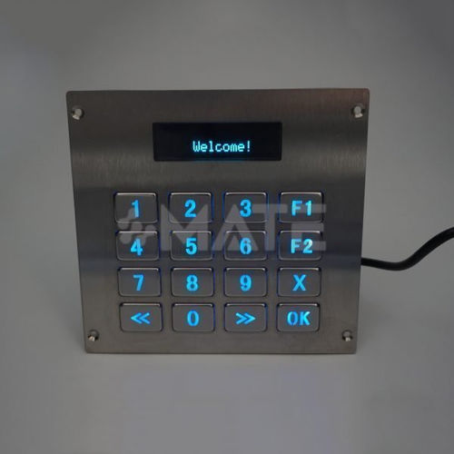 Teclado numérico com display LCD - MKA-44N-VFD - MATE TECHNOLOGY SHENZHEN LIMITED - 16 teclas / embutido / metálico