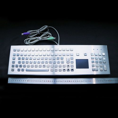 Teclado em aço inoxidável - MKA-104-PNM - MATE TECHNOLOGY SHENZHEN LIMITED - de mesa / com teclas mecânicas / mouse integrado com 2 teclas