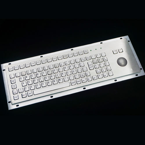 Teclado embutido - MKA-95-BN - MATE TECHNOLOGY SHENZHEN LIMITED - 95 teclas / com trackball / para aplicações industriais