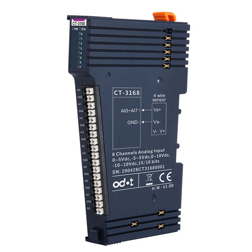 Módulo de entrada de tensão - CT-3168 - ODOT Automation - analógico / de 8 canais / com 8 entradas analógicas