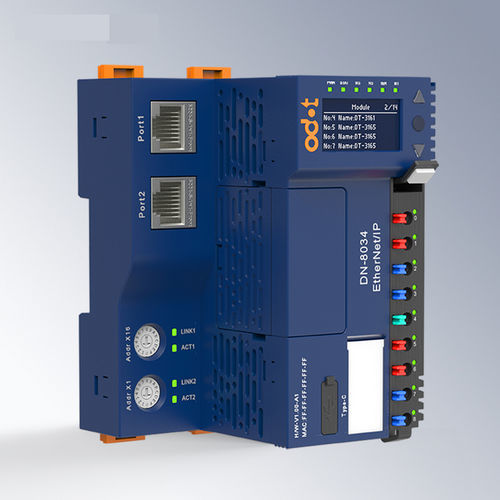 Módulo de comunicação Ethernet/IP - DN-8034 - ODOT Automation - RJ45 / 2 portas / para trilho DIN
