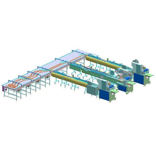 Linha de embalagem para a indústria alimentícia - Foshan Coretamp Packaging Machinery Co., Ltd - para biscoitos / para bolo / de pão