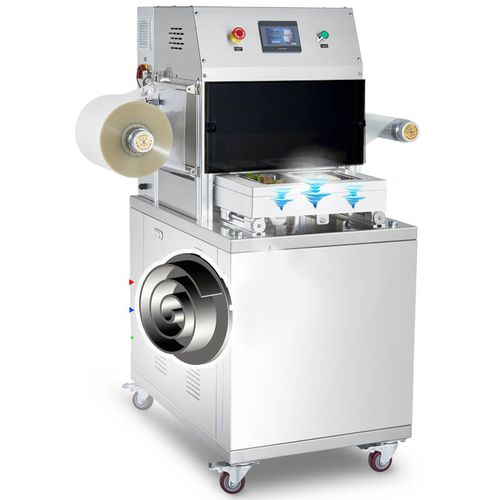 Máquina embaladora MAP - OBS-400A - Foshan Coretamp Packaging Machinery Co., Ltd - semiautomática / com filme plástico / de carne