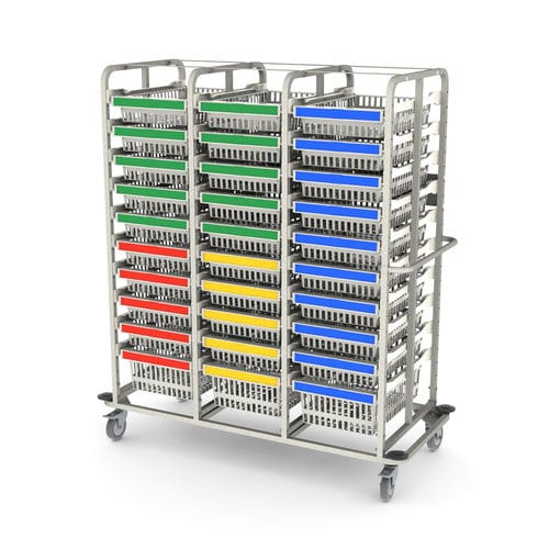 Carrinho de transporte - Pegasus-Storage - em aço galvanizado / para serviços pesados
