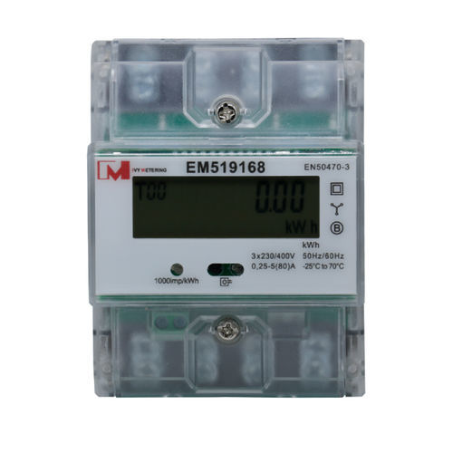 Medidor de energia elétrica trifásico - EM519173  - IVY METERING - para trilho DIN / RS-485 / certificado MID