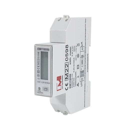 Medidor de energia elétrica certificado MID - EM118090 EMC LVD - IVY METERING - monofásico / para trilho DIN / RS-485
