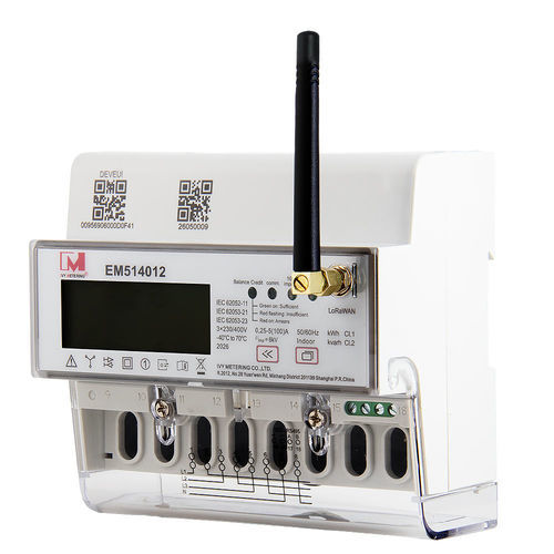 Medidor de energia elétrica trifásico - EU868mMHz  - IVY METERING - para trilho DIN / com display LCD / inteligente