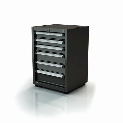 Armário para oficina - AR-455.11 - DEA WORKLAB SRL - com pés / com 6 gavetas / em poliéster