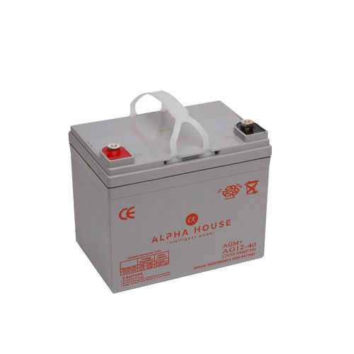 Bateria retangular - AG12-40 AGM+GEL - Alpha House Ltd - 12 V / UL / CE