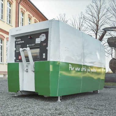 Compactador de resíduos mistos - Ecologia Soluzione Ambiente - móvel / modular / lateral