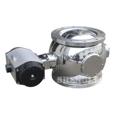 Válvula rotativa de produtos pulverulentos - Shanghai Shengli Machinery Manufacturing Co., Ltd. - flange redonda / com atuador elétrico / com atuador pneumático