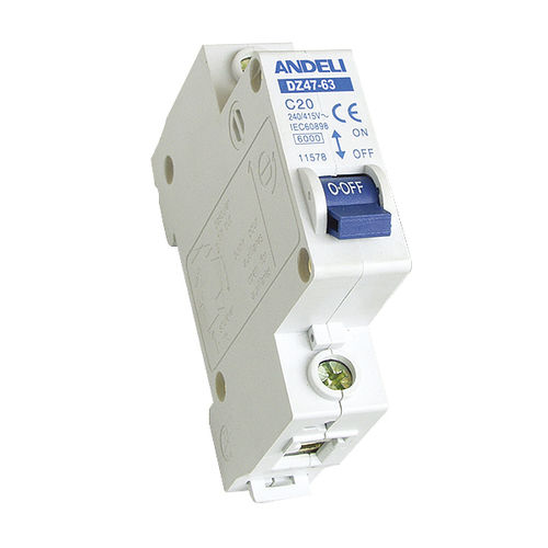 Disjuntor CA - DZ47-63 series - Andeli Group Company - para sobrecarga / para distribuição elétrica / unipolar