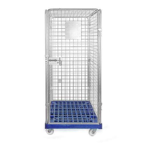 Container aramado com rodas com prateleiras - 48253 - Rotom Nederland BV - metálico / com base em plástico / antifurto
