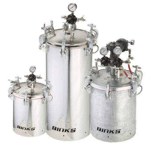 Tanque para tinta - BINKS U.K. LIMITED - em aço inoxidável / de pressão / de alimentação