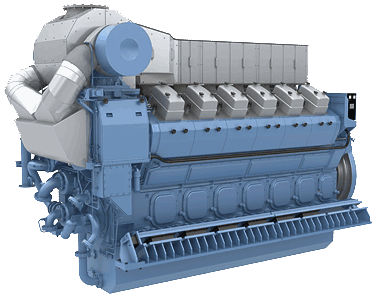 Motor a diesel - B32:40 - Rolls Royce - de dois cilindros / turbo / marítimo