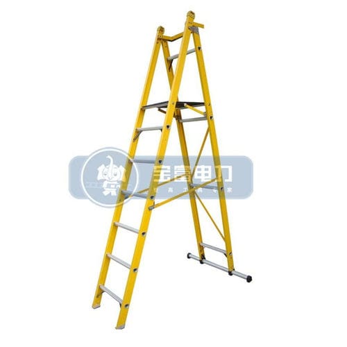 Escada em PRFV - R LFP-D series - Suzhou Baofu Electrical&Safety Equipments Co., Ltd. - articulada / com plataforma