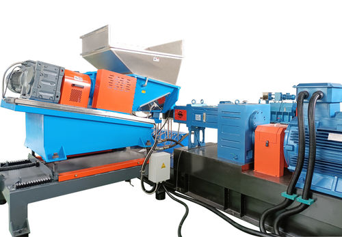Alimentador de parafuso duplo - Nanjing Haisi Extrusion Equipment Co., Ltd. - de pó / de filme plástico / para placas
