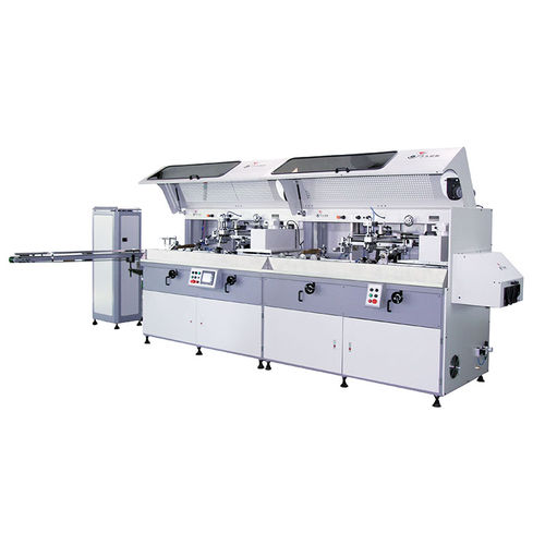 Máquina de serigrafia automática - YD-SPA102/2C - Dongguan Yaodong Machinery Manufacturing Co., Ltd. - de 2 cores / para garrafas de plástico / com sistema de polimerização através de UV