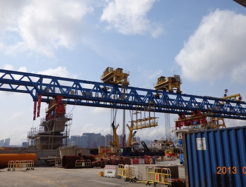 Pórtico de lançamento vão por vão - HL-KATTOR Industry Co., Ltd. - para obras de construção civil
