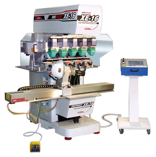 Máquina tampográfica de tinteiro fechado - COMEC ITALIA - automática / de 5 cores / para capacetes de segurança