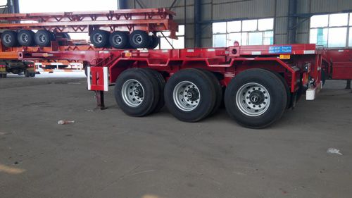Semirreboque porta-contêiner - Shandong Liangshan Huayu Group Auto Manufactory Co., Ltd. - porta-container / com 3 eixos / de arrasto
