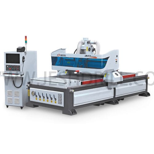 Máquina de corte para madeira - JS-T1 - Foshan Shunde Jiansheng Machine Manufacturing Co., Ltd. - CNC / com carga/descarga automática / vertical
