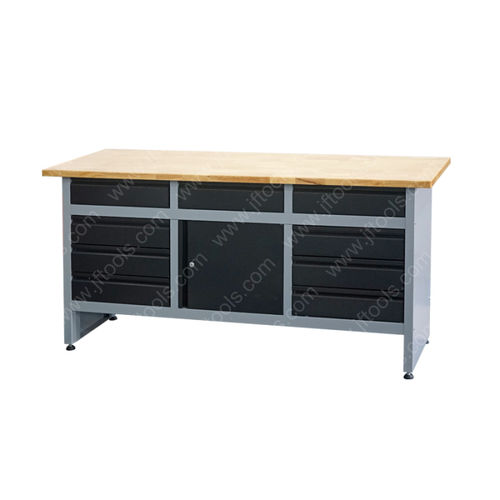 Bancada de trabalho em madeira - CGS-WB17091 - CHANGZHOU CITY HONGFEI METALWORK CORPORATION - para garagem / com várias gavetas / de porta