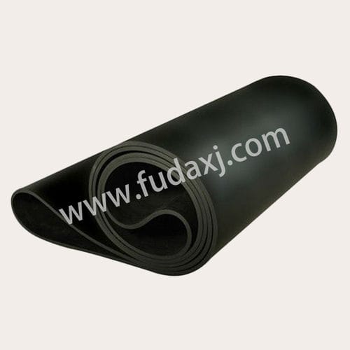 Correia transportadora flexível - Zhejiang Fuda Rubber Co., Ltd. - contínua / lisa / preta