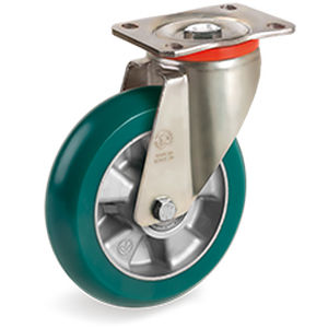 Rodízio giratório - 62ER series - Tellure Rôta - com placa de fixação / com perfil ergonômico / para carrinho