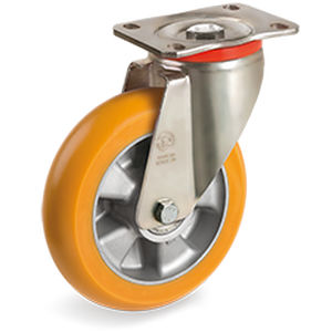 Rodízio giratório - 65ER series - Tellure Rôta - com placa de fixação / com perfil ergonômico / industrial