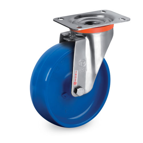 Rodízio giratório - 68BLU series - Tellure Rôta - com placa de fixação / de movimentação / metálico
