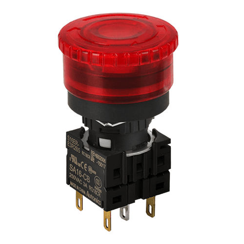 Interruptor montado em painel - S16ER series - Autonics - com iluminação / não luminoso / de freio de emergência
