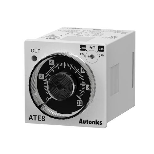 Relé temporizador analógico - ATE8 series - Autonics - para montagem em painel